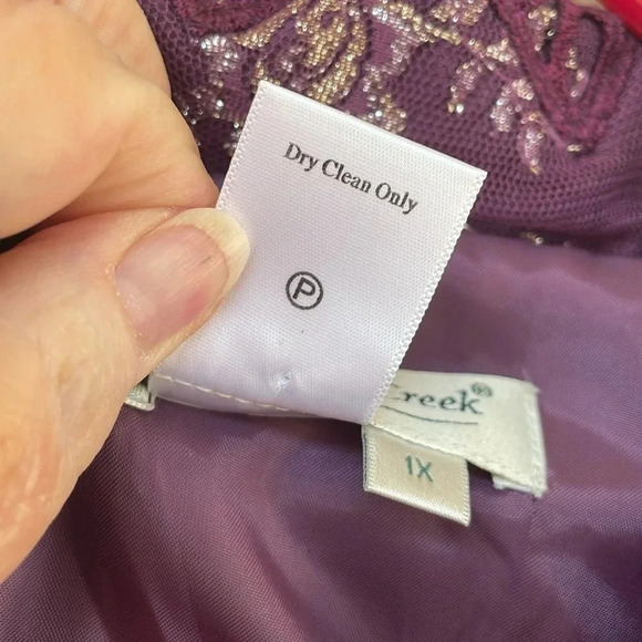 Coldwater Creek Purple Lace Silk/Polyester Embellished Jacket - Picture 3 of 10